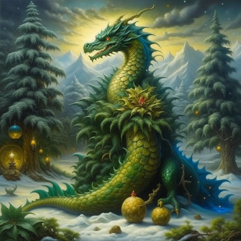 дракон в лесу